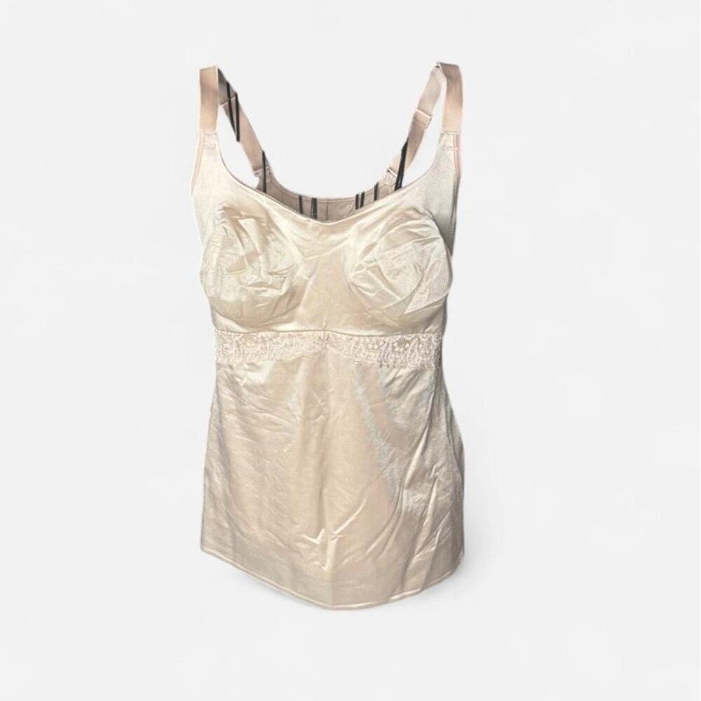 Ruby Ribbon Lace Cami Shapewear Tank Top Beige Tan Size 40 Style 3024